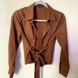 Brown Button Down Size XS